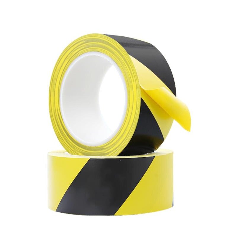 5Cm Gele Zwarte Keper Gangdeur Fabriek Werkplaats Vloer Veiligheidswaarschuwing Zelfklevende Tape