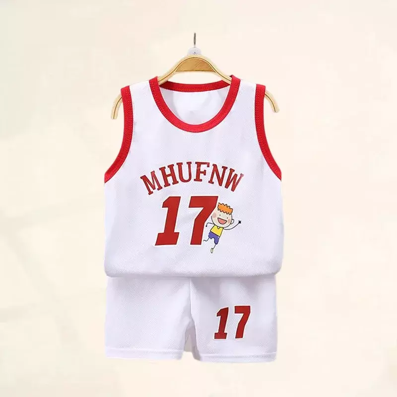 Children Sets Summer Sleeveless Basketball T-shirts Shorts for Children Clothing Quick-drying Sport Tank Tops Kids Clothes