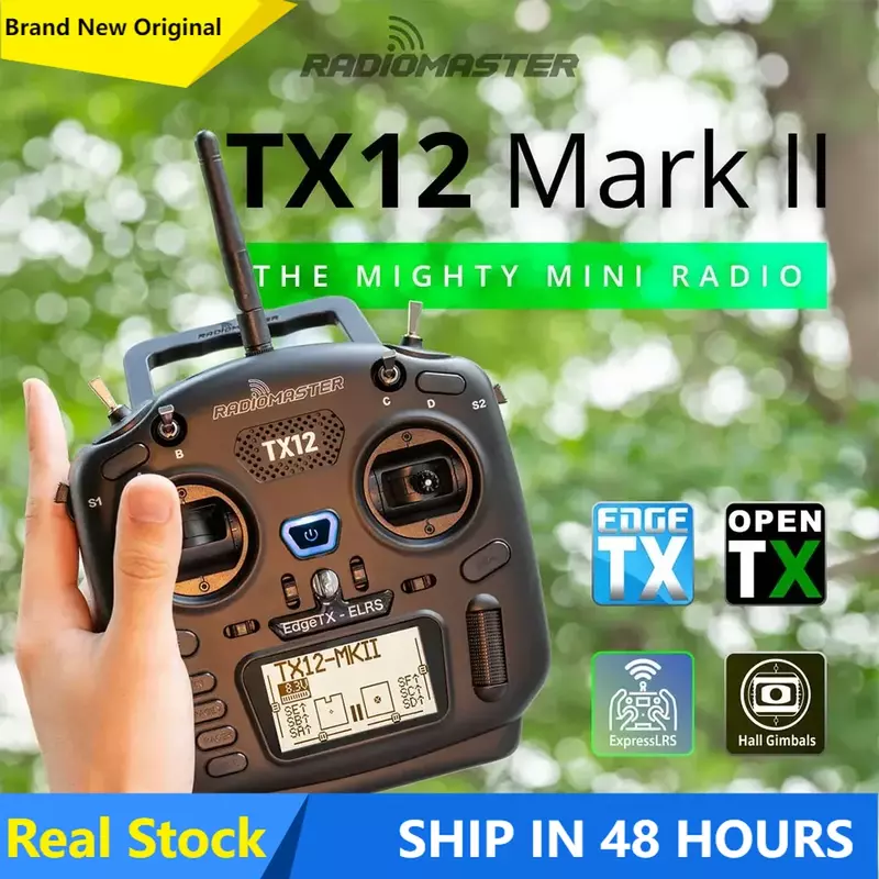 RadioMaster TX12 MKII 2,4G CC2500 / ExpressLRS ELRS 16CH EdgeTX/OpenTX, sistema de Radio proporcional Digital Compatible