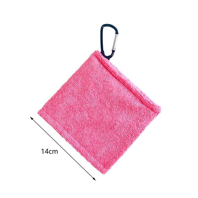 Golf Ball Towel para homens e mulheres, portátil, rosa, 5,5x5,5"