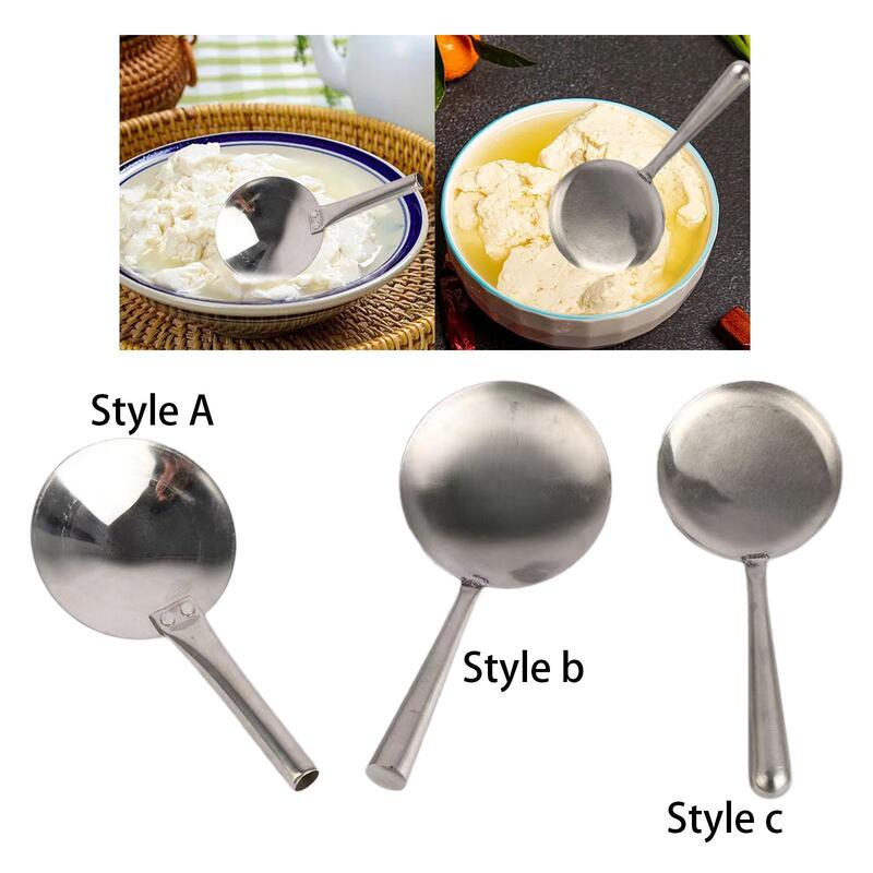 Serving Spoon Stainless Steel Easy to Clean Buffet Spoon Heat Resistant Tofu Spoon Kitchen Scoop for Kitchen Restaurant Home