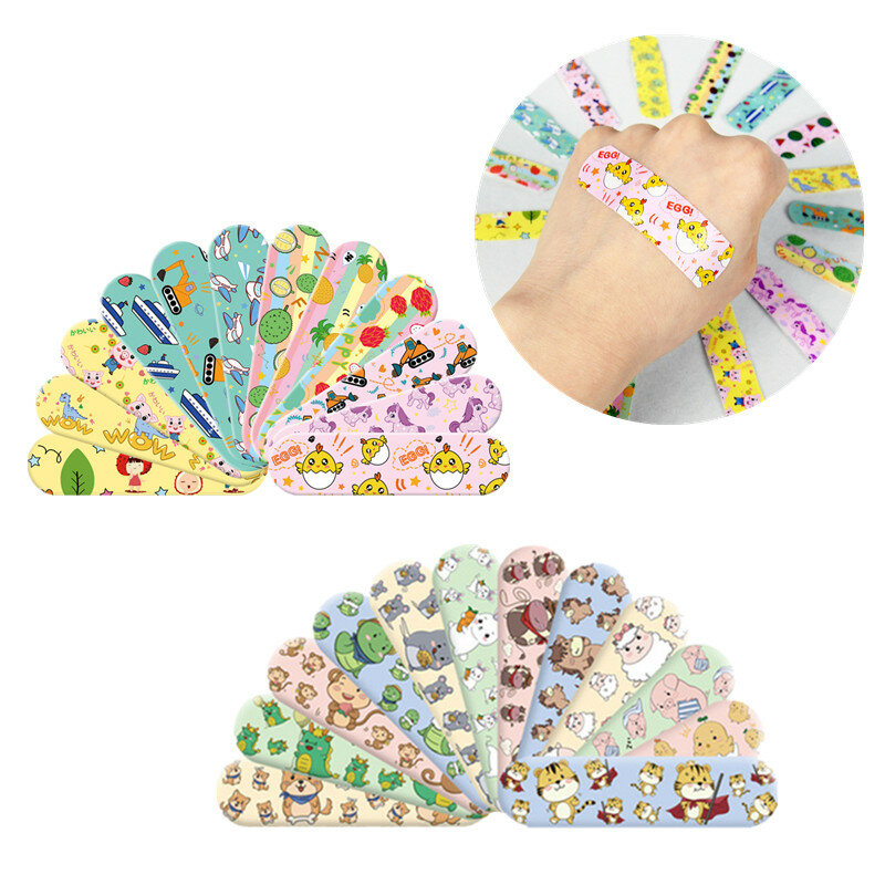 120pcs/set Kawaii Cartoon Band Aid for Children Adult Skin Patch Strips for Wound Plasters Self-adhesive Woundplast Cute