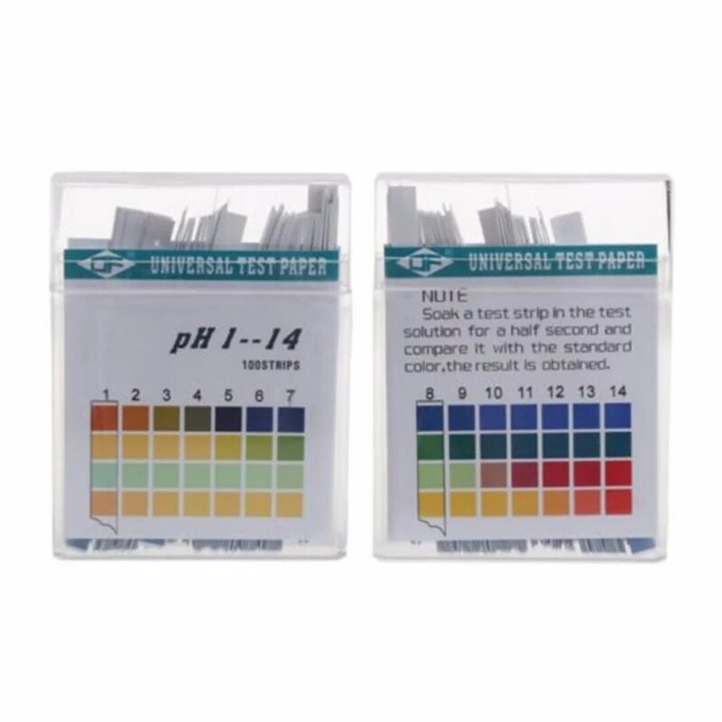 New 100 Strips 1-14 PH Alkaline Acid Indicator Paper Water Saliva Litmus Testing