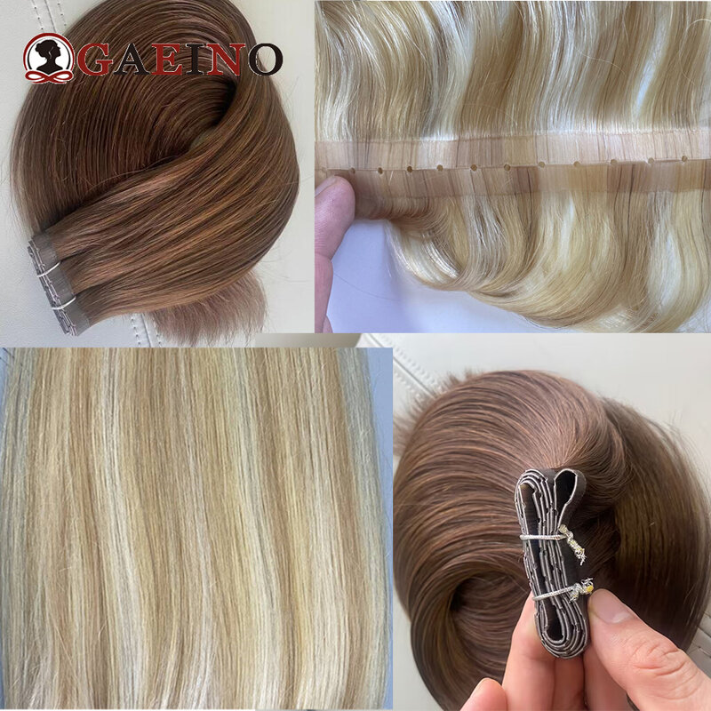 Butterfly Weft Hair Extensions Real Human Hair Invisible Flat Weft Hole Straight Twin Tab Hole Weft Hair Extensions 80Cm/100G