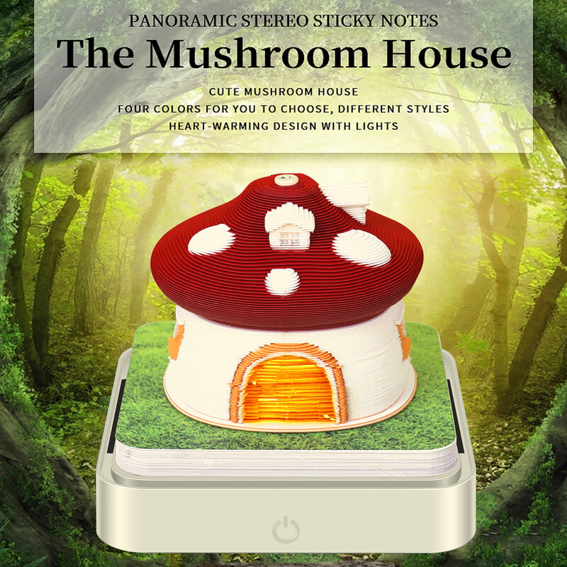 Omoshiroi Block calendario da tavolo 3D calendario creativo Memo Pad Tear-Away Earth Tree House Memo Pad Paper Carving Art regalo di natale
