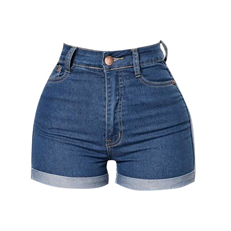 SkinnyJeans-Pantalones Cortos de cintura alta para mujer, Vaqueros Cortos de verano, 2024