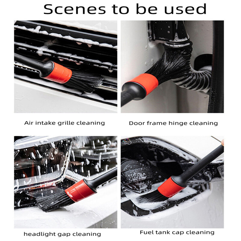 1pcs/5pcs Detailing Brush Set Car Brushes Car Detailing Brush For Auto Cleaning Dashboard Air Outlet Wheel Wash Maintenance Tool