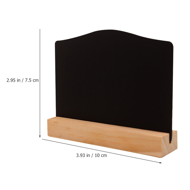 Small Double-Sided Message Board, quadro-negro, sinal de giz, mesa de madeira Display, 8pcs