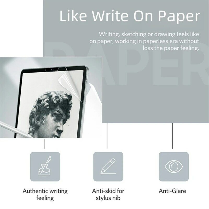 Papel Como o PET Matte Escrever Pintura Film Protector de Ecrã Para iPad Pro 11 10.9 10.2 Ar 5 4 10.5 Mini 3 4 5 6 9.7 2022 10th 4th
