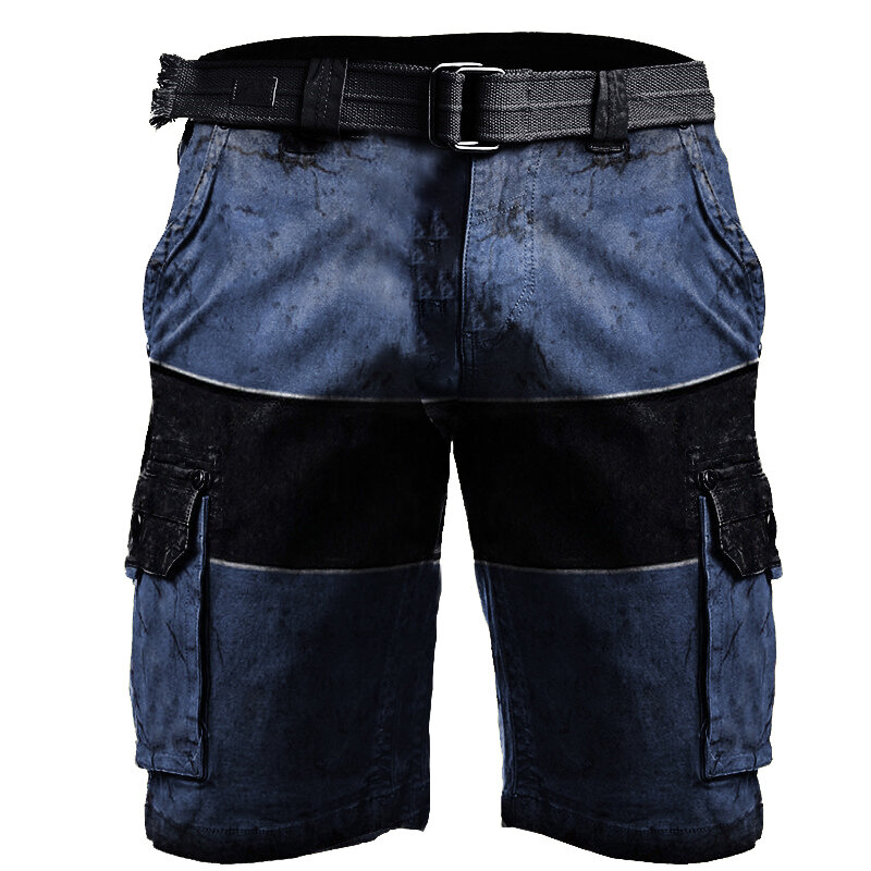 Мужские летние новые простые и универсальные красивые модные рабочие брюки большие спортивные уличные Ретро мотоциклетные рабочие шорты