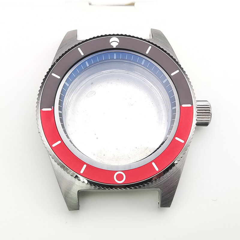 Caixa do relógio com anel capítulo, película azul, vidro safira, cristal modificado acessórios do relógio para NH35 e NH36 caso do movimento, 40mm