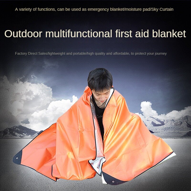 Coperta di emergenza multifunzionale addensata per esterni coperta di emergenza per esterni tappetino da campeggio impermeabile e resistente all'umidità