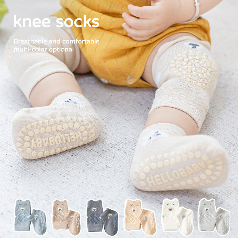 Ensemble de chaussettes antidérapantes pour bébé, genouillères de sécurité pour enfants, protège-genoux, chauffe-jambes pour filles, automne