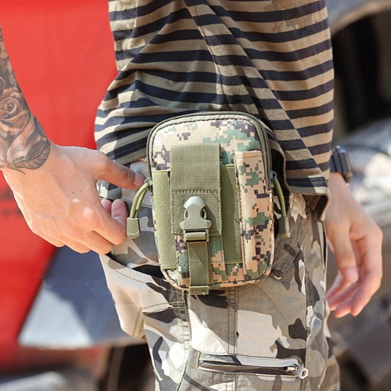 Wielofunkcyjny taktyczny talia etui piterek torba męska odkryty pas do ćwiczeń etui na telefon komórkowy EDC na polowania torby narzędziowe