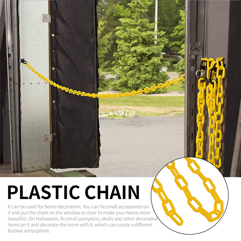 Plástico amarelo Security Chain, Crowd Control, barreira de segurança, Caution Security Chain, 5 m, 10 m