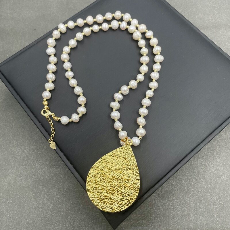 MVN061-collar de perlas naturales con incrustaciones de piedras preciosas, cadena de suéter de ostra y sol, estilo de hada fresca, Popular, gran oferta, 2024