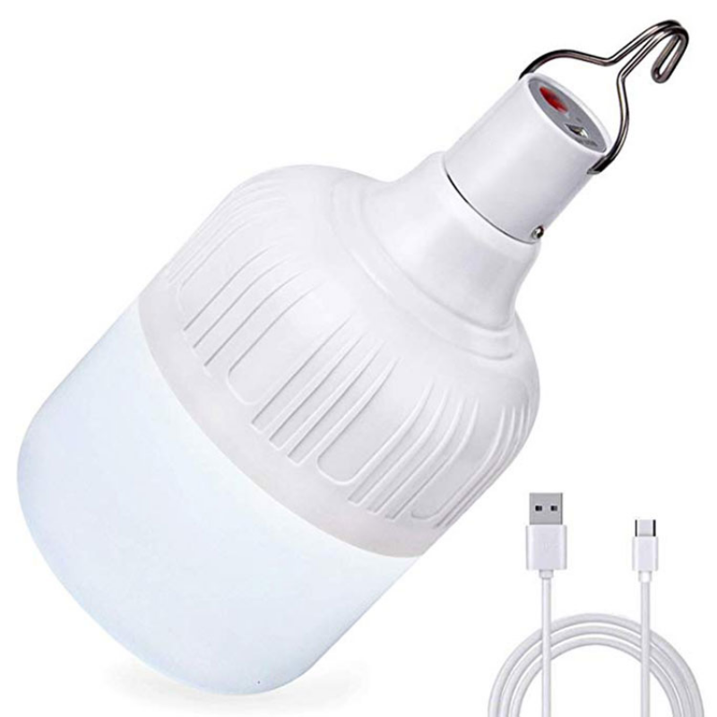 Lumières de secours portables avec crochet, ampoules LED mobiles rechargeables par USB, éclairage de jardin extérieur, pêche, camping, porche