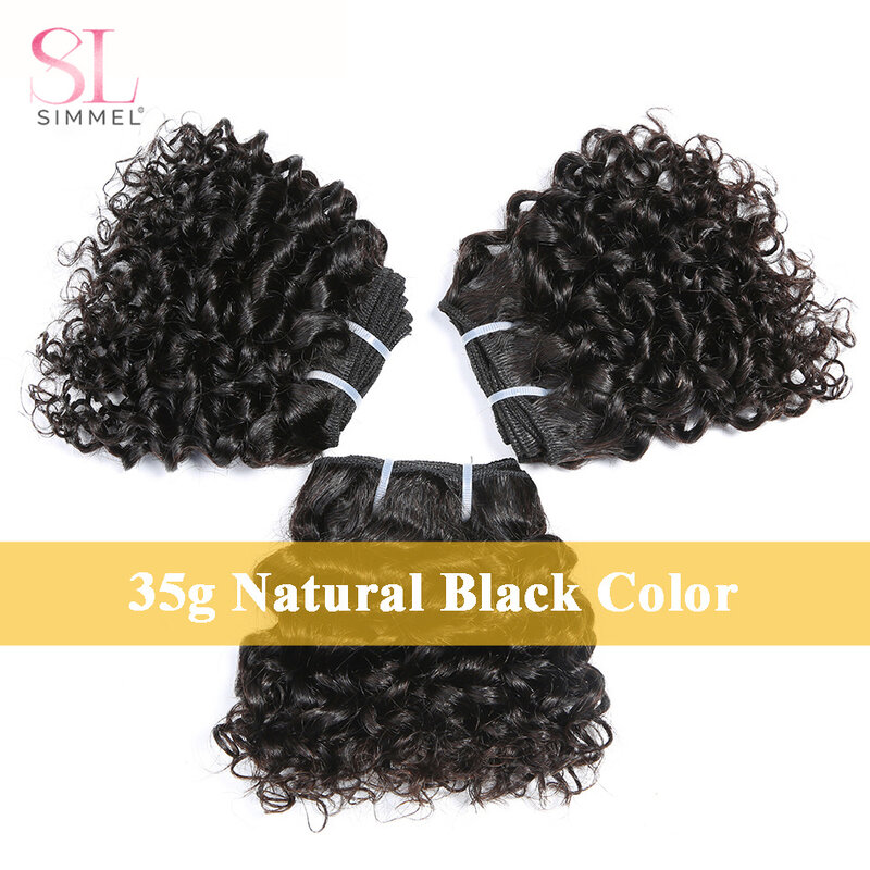 Short Kinky Curly Hair Weave Bundles Cheap Wholesale Price Indian Remy Human Hair Extensions Natural Black Brown Color Cheaphair