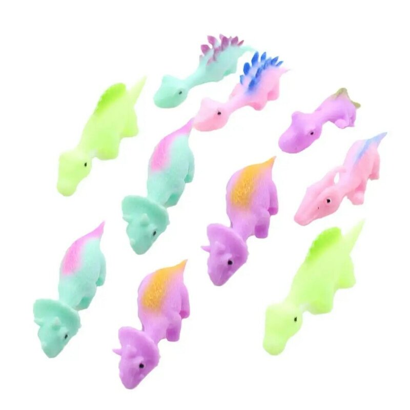 5/10pcs Dinosaur Finger Catapult Decompression Toy Tpr Finger Slingshot For Kids Birthday Party Favors Goodie Bag Pinata Fi F9w8