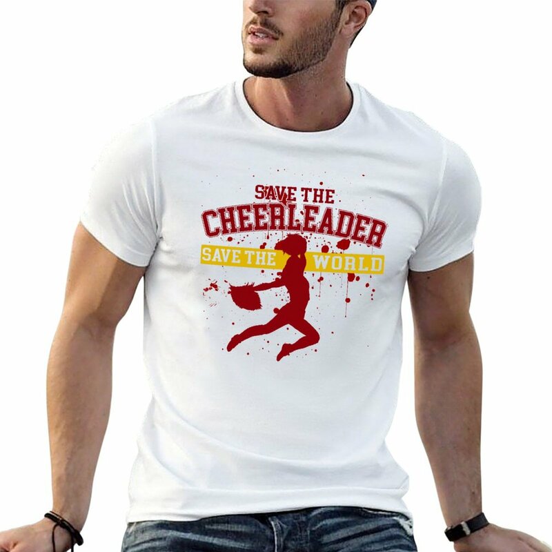 Save the Cheerleader, Save the World T-shirt animal prinfor boys vintage clothes graphics t shirt for men