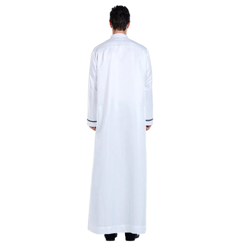 เสื้อคลุมยาวอาหรับซาอุดิอาระเบียแบบหลวมสำหรับผู้ชาย Eid Mubarak คาฟตันอาหรับ