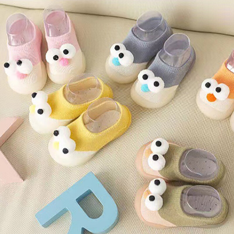 Calcetines para bebé, zapatos a juego de colores para niños y niñas, zapatillas de suela suave para bebés