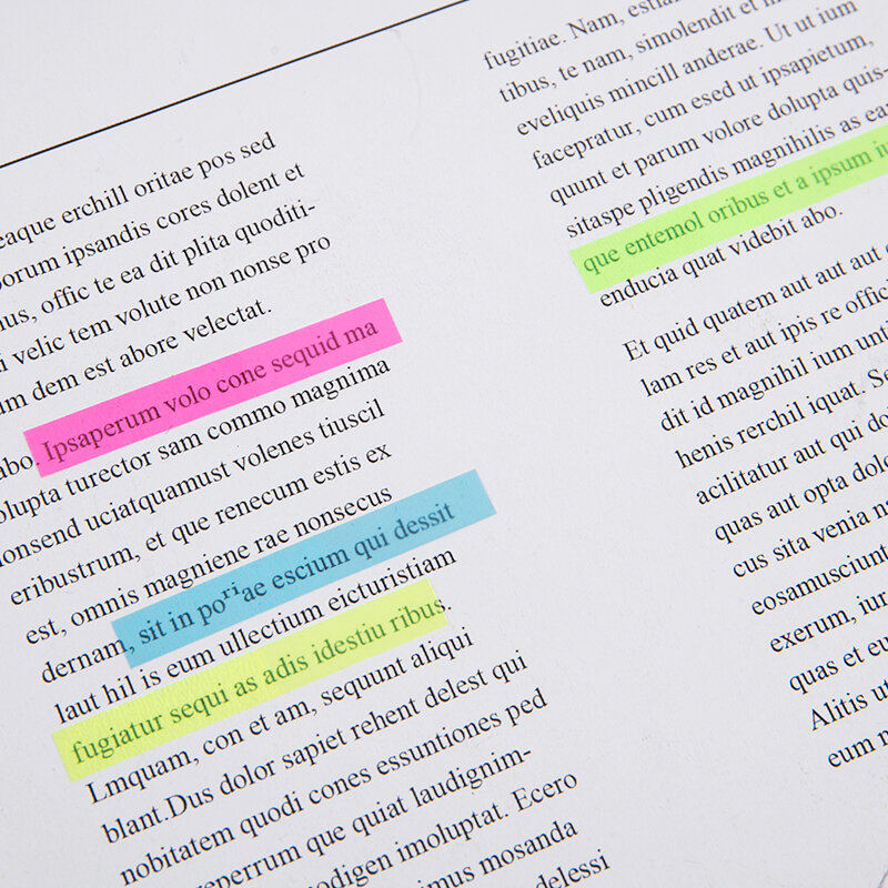 320 szt. Przezroczysty kolor klapki indeksu fluorescencyjnego karteczki samoprzylepne pomaga w czytaniu naklejki z podświetleniem