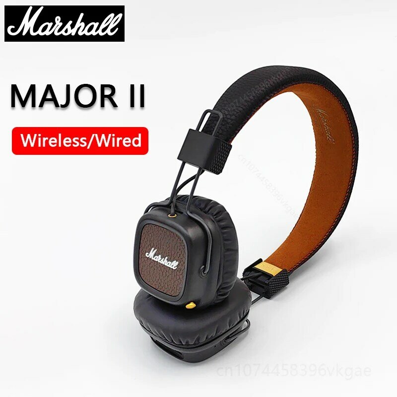 Original Marshall MAJOR II 2 Wireless/Wired Headphones Deep Bass/40mm Dynamic Drivers Portable Foldable Sports Bluetooth Headset