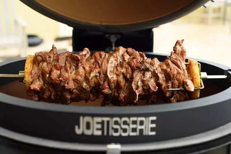 BJ-TISSERIENA Joetisserie Rotisserie Grill Accessoire Voor Grote Joe Grills, Zwart