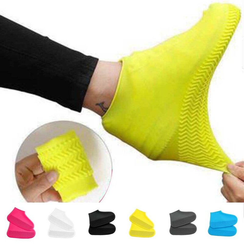 1 Pair Waterproof Silicone Shoe Cover Recyclable Boot Cover Protector For Outdoor Rainy Non-slip Sole Comfortable Equipment