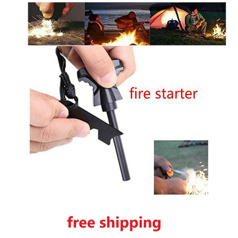 Outdoor Camping Equipment Portable Matchstick Magnesium Strip Lighter Stick Product Suit Cigarette Lighter Multi Ignition Tool