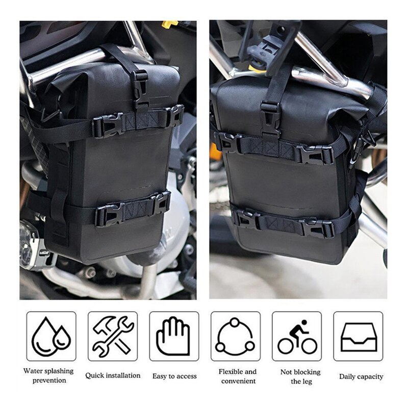 Borsa portaoggetti per bagagliaio per portapacchi posteriore per moto borsa impermeabile per paraurti per moto con tracolla