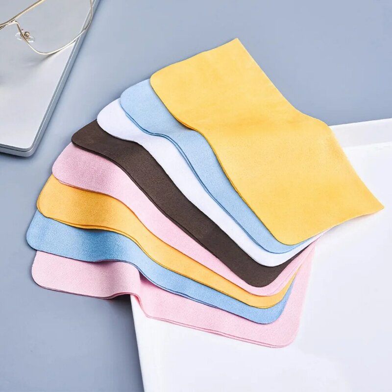 5/10pcs Suede Glasses Clean Microfiber Glasses Cleaning Cloth For Lens Phone Screen Cleaning Wipe Eyewear Accessories