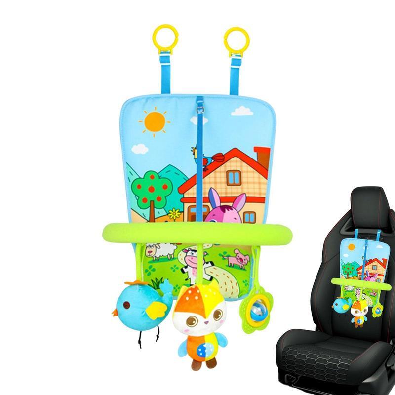 Asientos de coche infantiles, Centro de Actividades de juguete con juguetes de felpa, divertido juguete de viaje para bebés para asientos traseros de coche, conducción más fácil con bebés recién nacidos