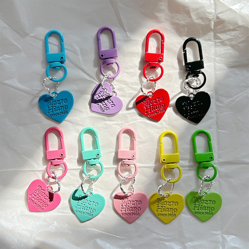 Portachiavi fai da te creativo colorato amore ciondolo borsa da scuola zaino decorazione regalo carino accessori chiave per auto portachiavi portachiavi