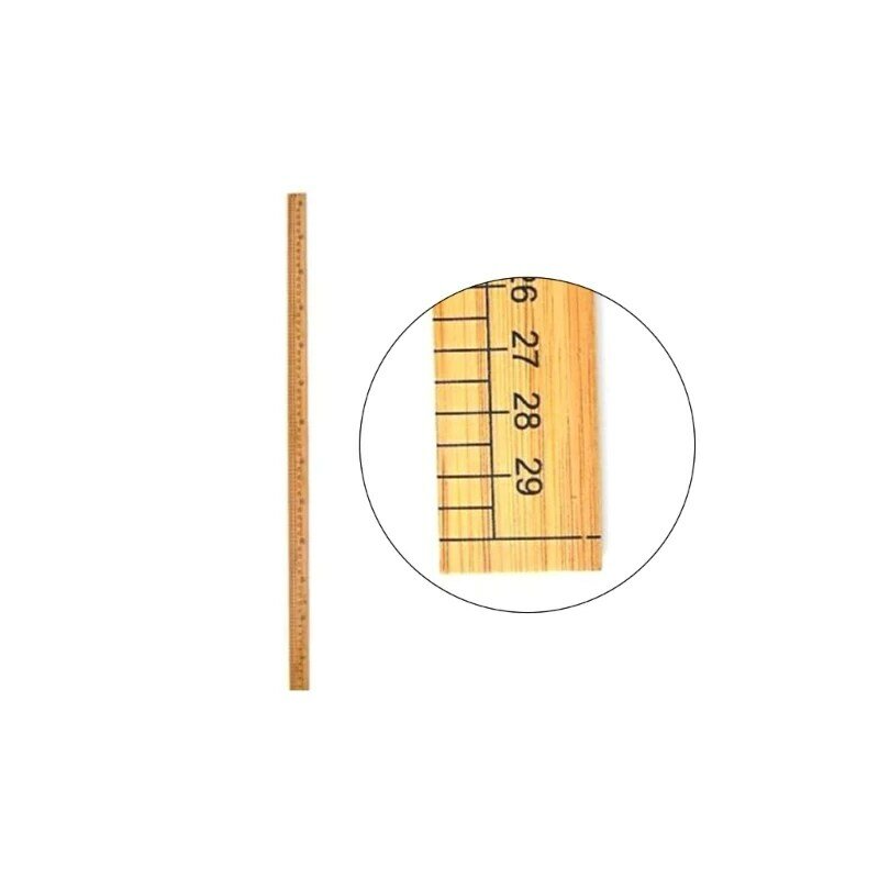 Wooden Ruler 12Inch 24Inch Double-Sided Scale Rulers Measuring Ruler Inches Centimeter Metric Ruler for Students