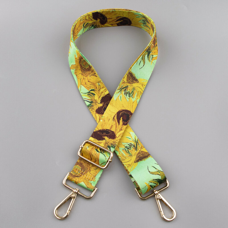 Correa de bolso de mensajero de arte Van Gogh para mujer, cinturones anchos ajustables, ajuste de repuesto para bolso cruzado, accesorios de hebilla dorada