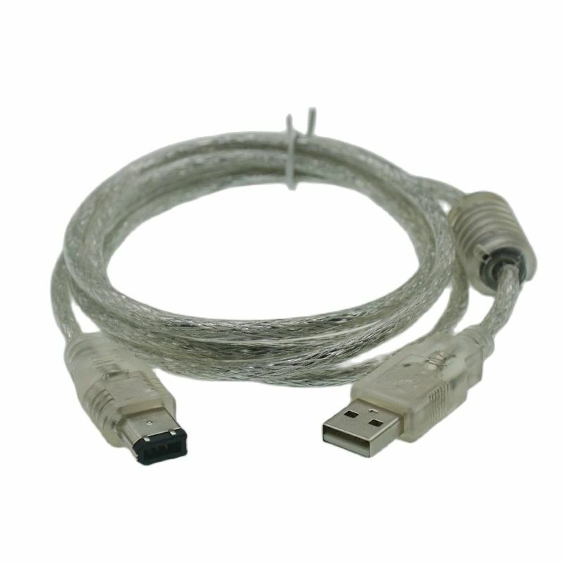 1.5M Firewire IEEE 1394 6 Pin Male To USB 2.0 4pin Male Adaptor Convertor Data Cable Cable Cord  For Camera DV Acquisition Card