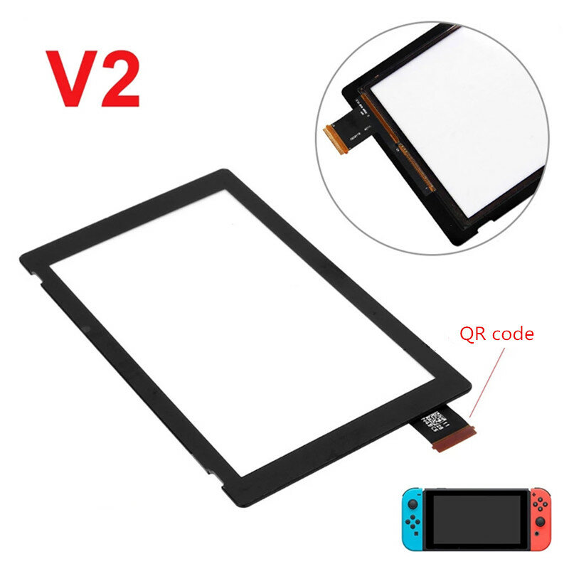 Nuovo ricambio originale per pannello in vetro digitalizzatore Touch Screen Nintendo Switch con adesivo a strisce adesive