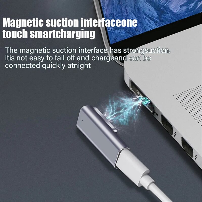 Magnetyczne złącze adaptera USB C szybka ładowarka PD do wtyczki magnetycznej typu C do Magsafe 2/1 dla MacBook Air/Pro 5A20V