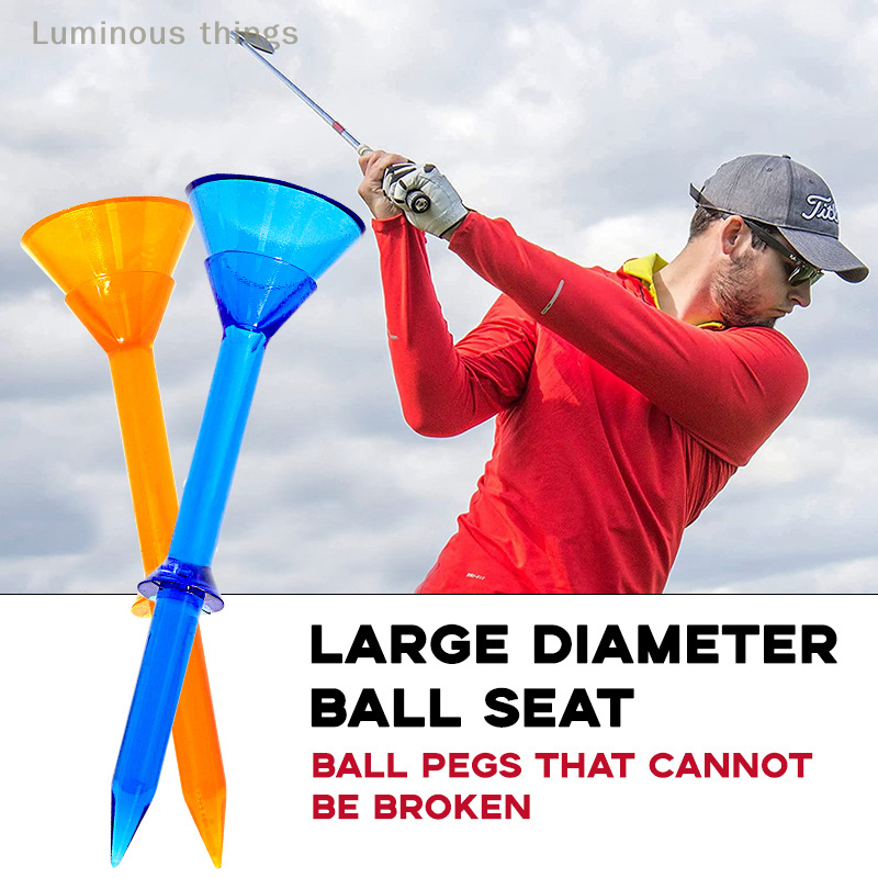 Пластиковые футболки для гольфа с большой чашкой, суперпрочные футболки для гольфа 3-1/4 дюйма, устойчивые футболки для гольфа с уменьшенным трением и боковым вращением