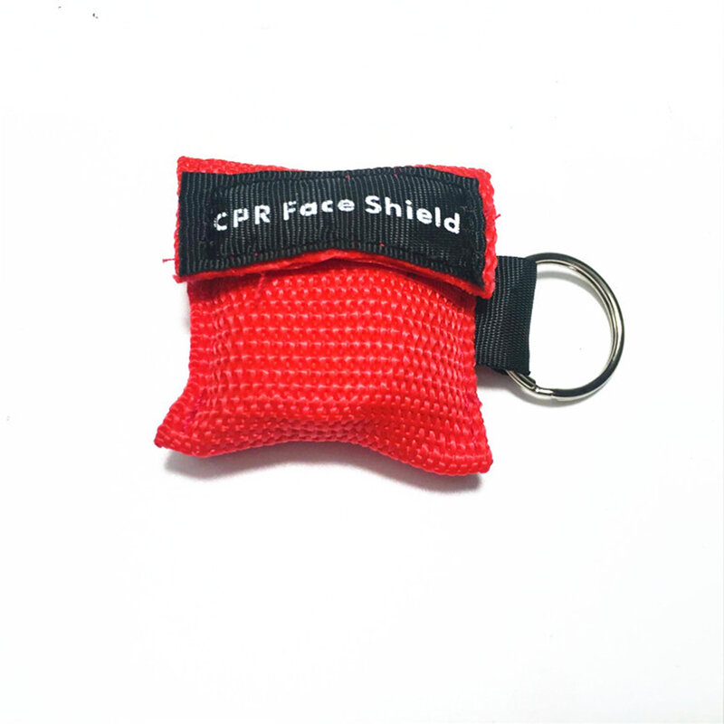 8pcs Outdoor Emergency Use CPR Mask maschera per la rianimazione usa e getta Travel CPR Pocket Mask portachiavi anello portachiavi