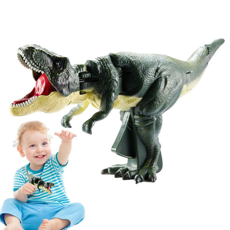 Mainan dinosaurus dengan suara dan gerakan anak-anak menekan kepala dan ekor Model Tyrannosaurus Rex untuk bergerak dinosaurus marah
