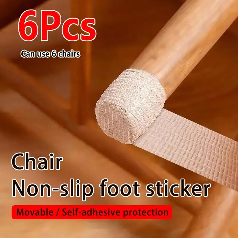 Sous-pied de table et de chaise anti-ald et résistant à l'usure, protection au sol, housse universelle pour pied de chaise, 6 pièces