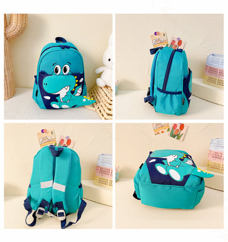 2023 New Kindergarten Backpack Personalized Name Children's Cartoon Dinosaur Cute Backpack Customized Children's Day Gift Bags