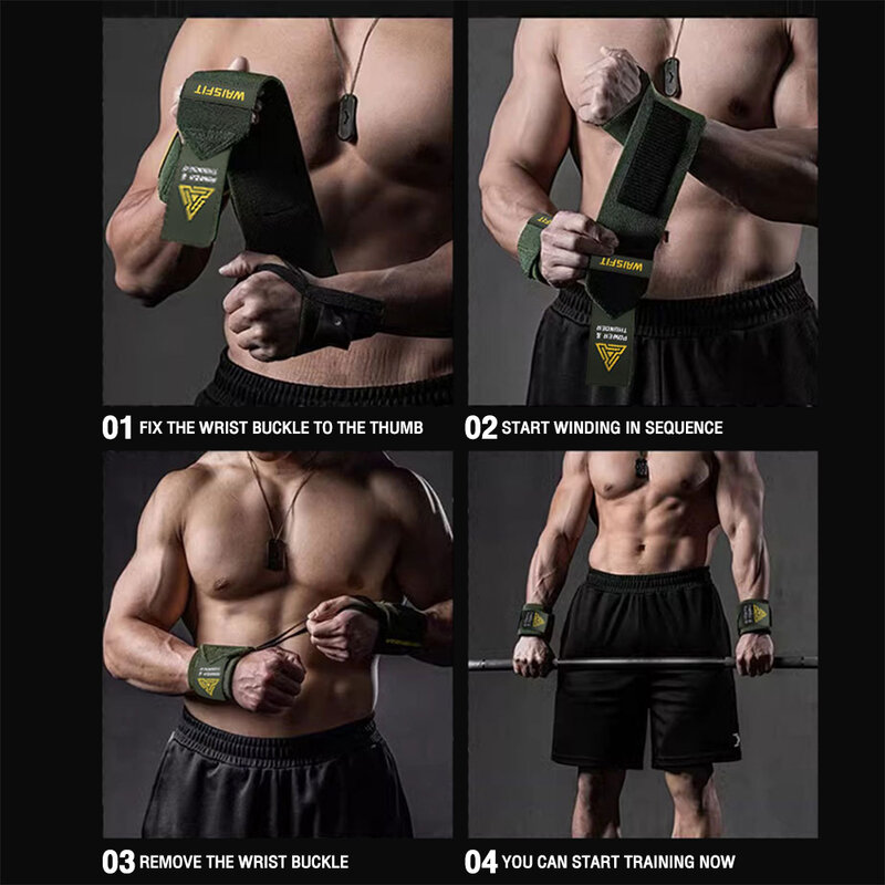 1 para opasek fitness Premium na nadgarstek chronią nadgarstki podczas treningu siłowni idealne do intensywnej wyciskania na ławce martwego ciągu