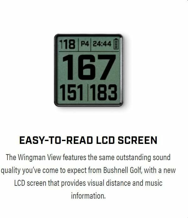 Wingman View Speaker Bluetooth GPS Golf, earbud hitam terbaik dengan wearle4u dan bundel pengisi daya dinding dan mobil