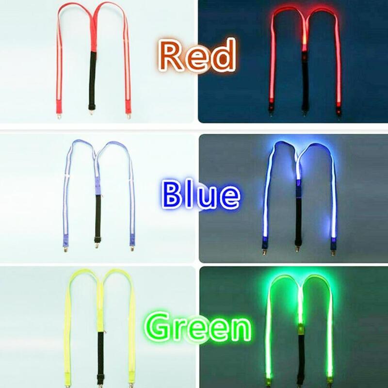 Męskie szelki z podświetleniem LED unisex 3 szelki z klipsami Vintage elastyczne regulowane spodnie w kształcie litery Y szelki do klubu festiwalowego