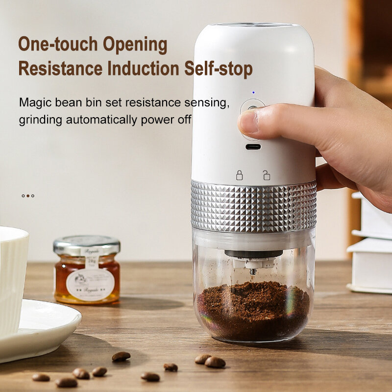 Electric coffee grinder Type c USB Charge Professional Ceramic Grinding Core Coffee Beans Mill Portable Coffee maker Accessories