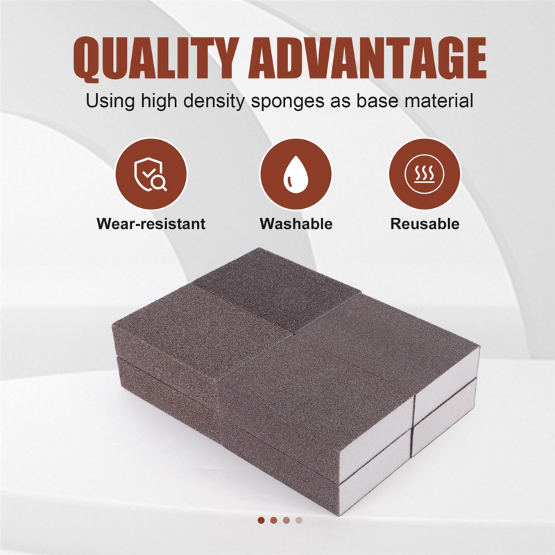 8Pack Sanding Sponges Coarse Fine Sanding Blocks in 60-220 Grits Sand Foam Sandpaper for Metal Wood Polish